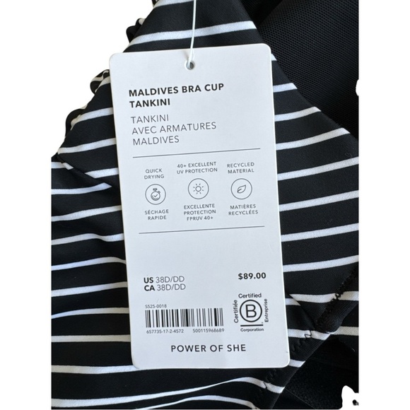 Athleta Maldives Bra Cup Tankini NWT Size 38D/DD - Picture 3 of 3